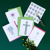 "FLORAL CROSS" FAITH CARD