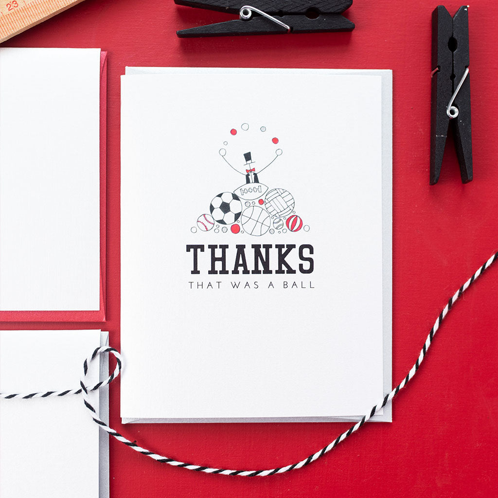 "A BALL" THANK YOU CARD
