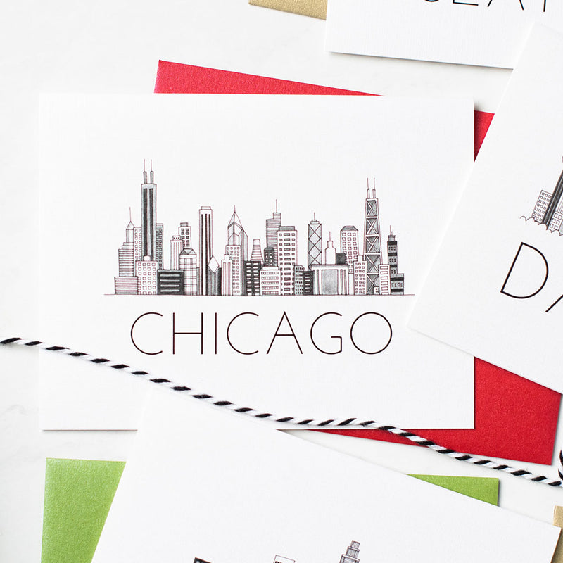 "CHICAGO SKYLINE" BLANK CARD
