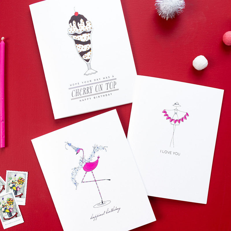 "HEART GARLAND" LOVE CARD