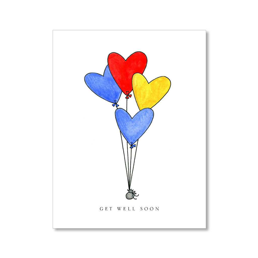 "BALLOONS" GET WELL CARD