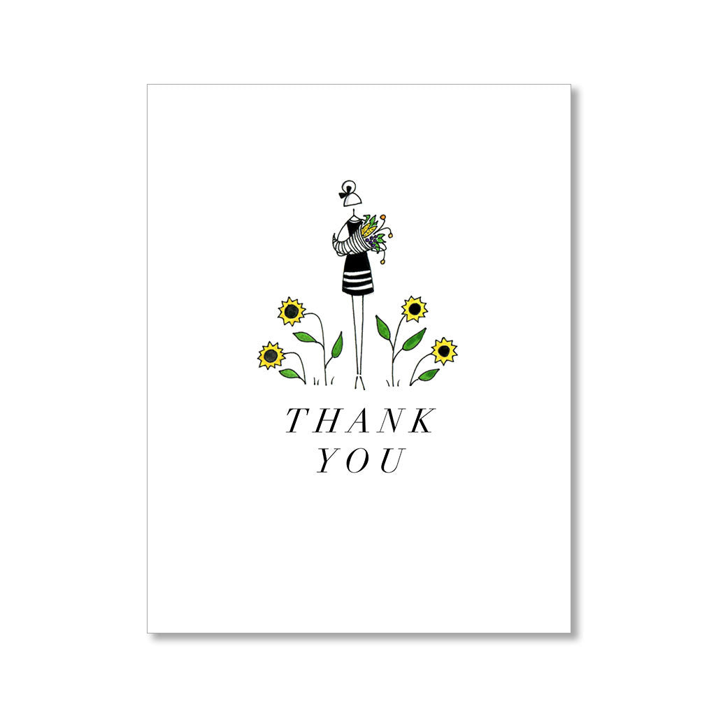 "SUNFLOWERS" THANK YOU CARD