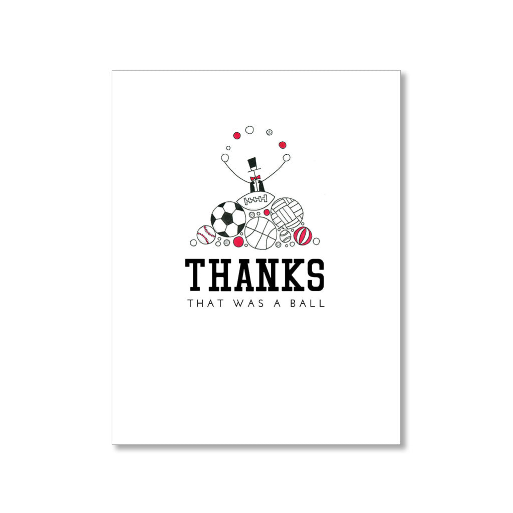 "A BALL" THANK YOU CARD