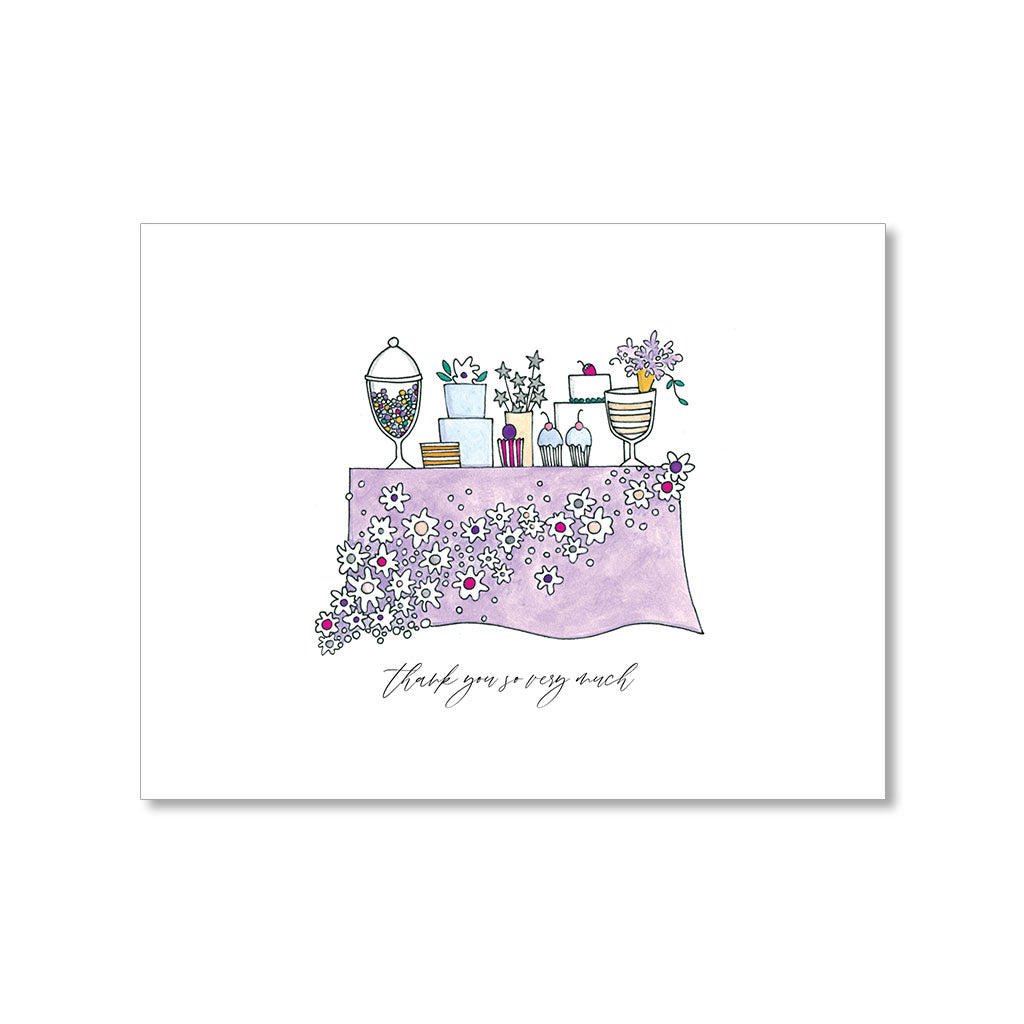 "DESSERT BAR" THANK YOU CARD