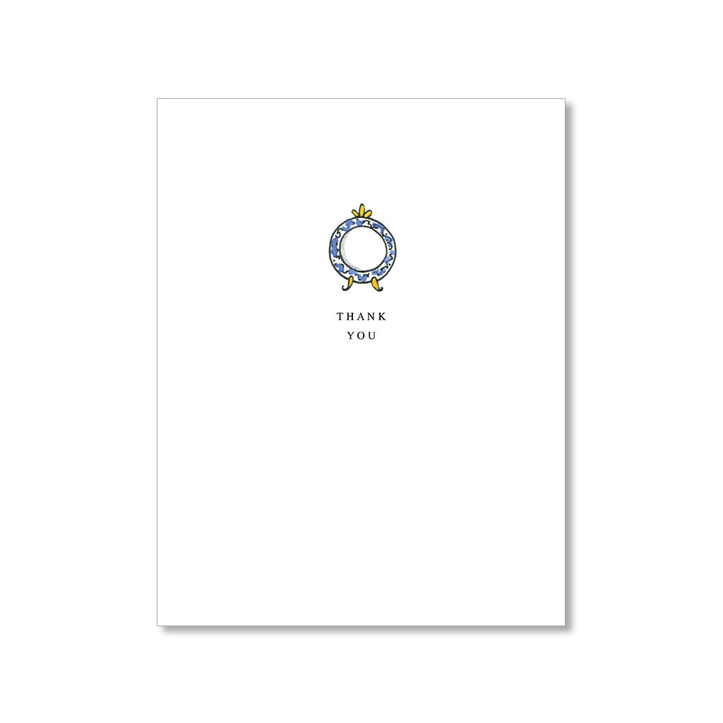 "BLUE PLATE" THANK YOU CARD