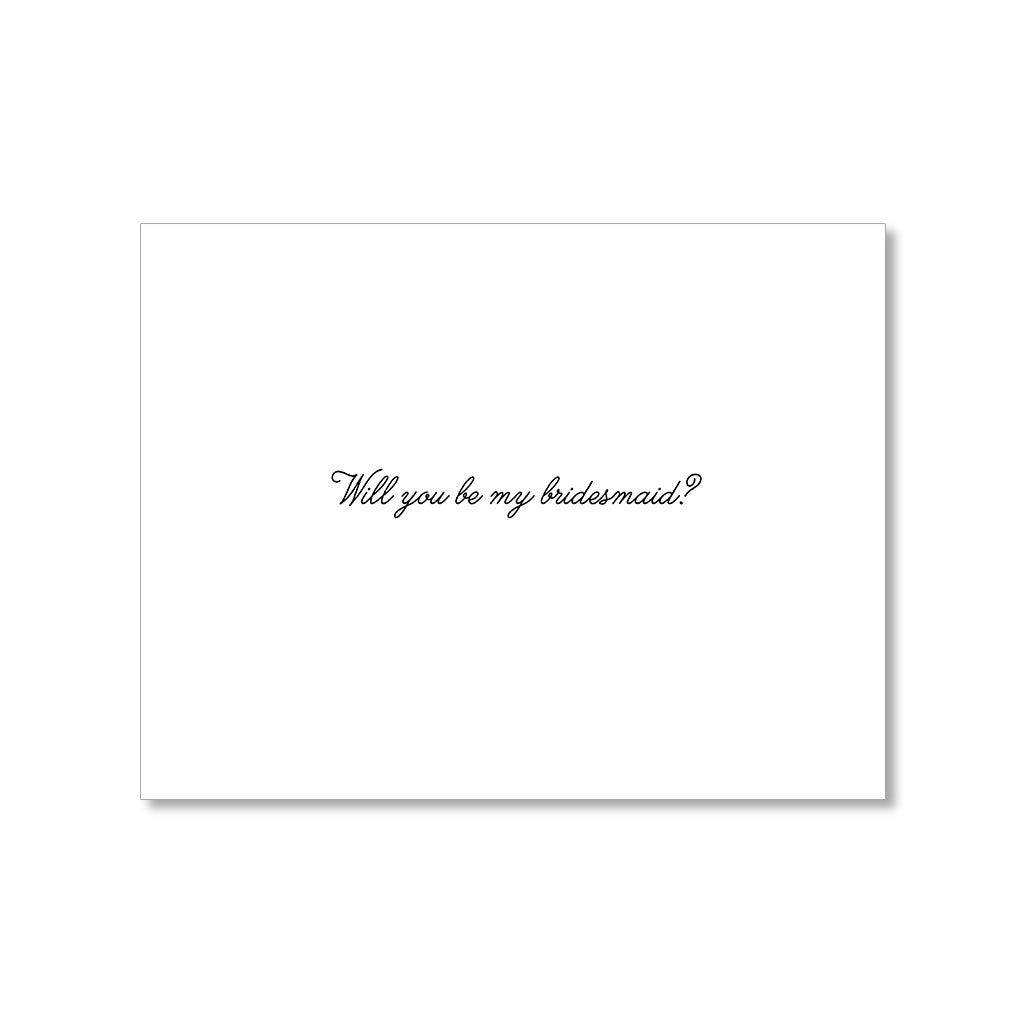 "BRIDESMAIDS" WEDDING CARD