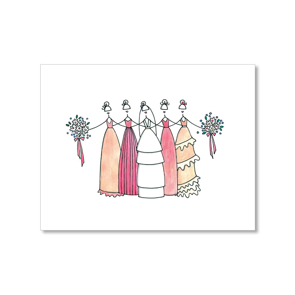 "BRIDESMAIDS" WEDDING CARD