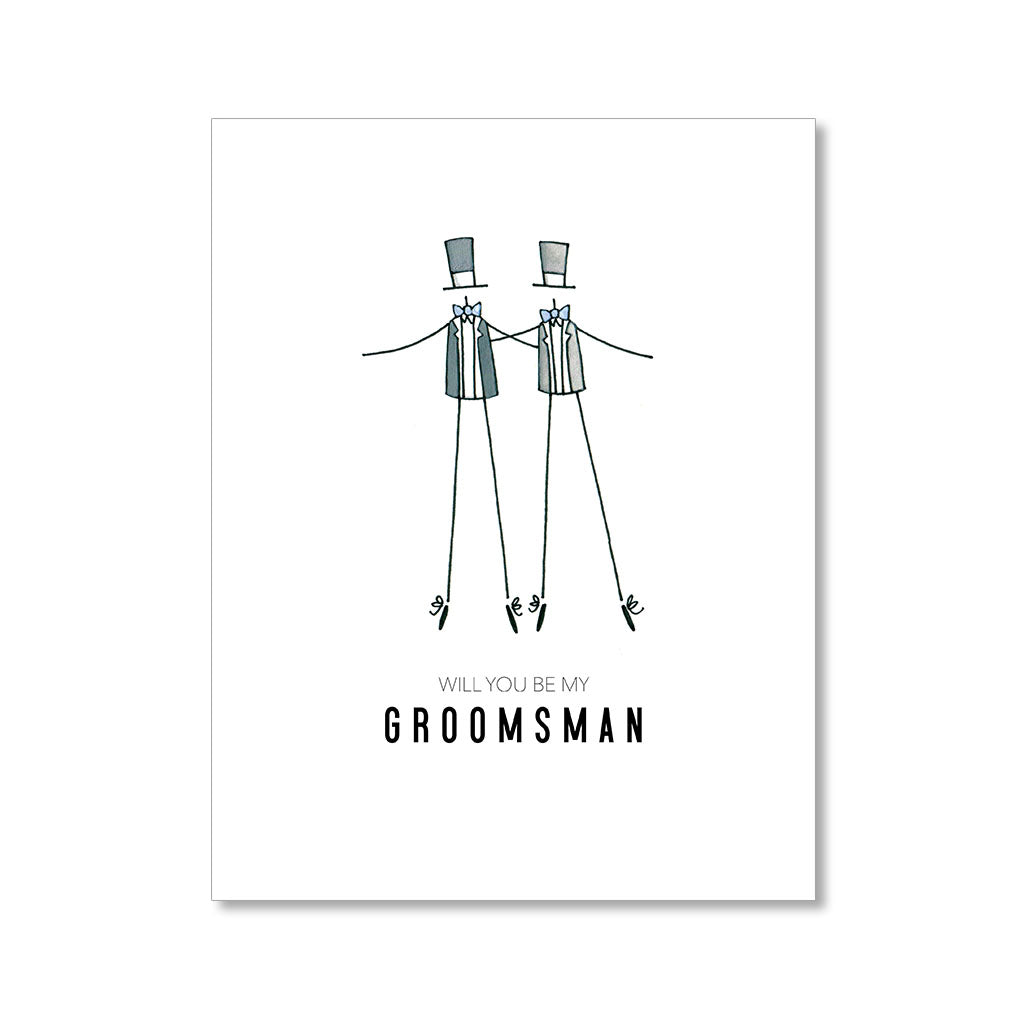 "GROOMSMAN" WEDDING CARD