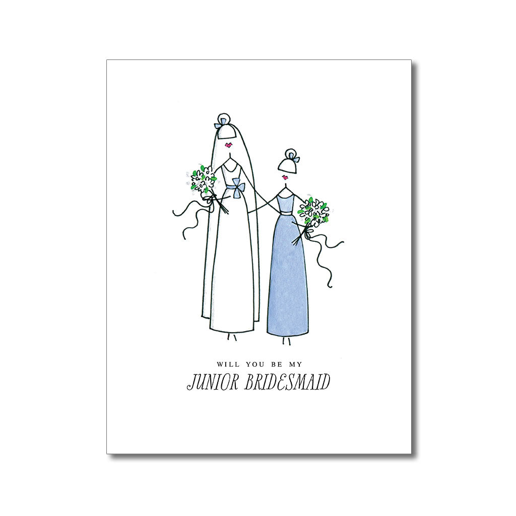 "JUNIOR BRIDESMAID" WEDDING CARD