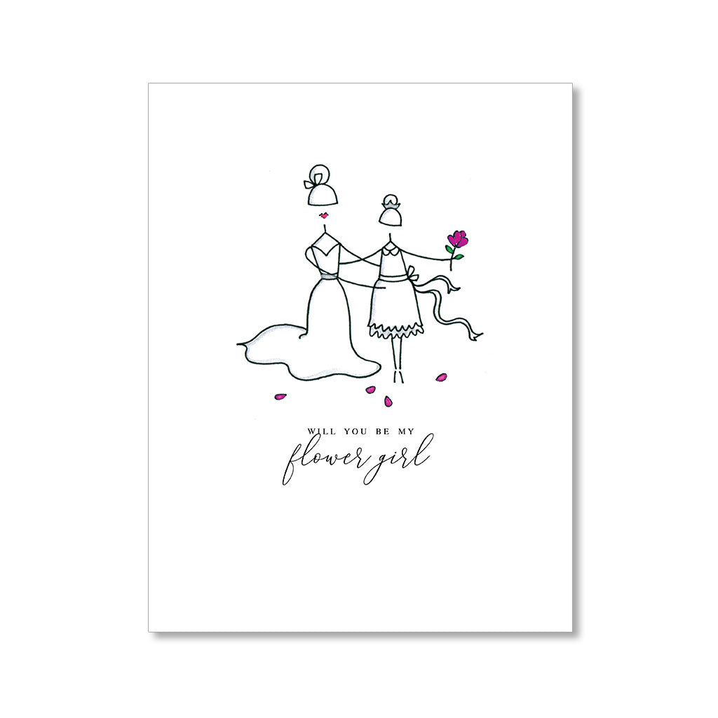 "FLOWER GIRL" WEDDING CARD