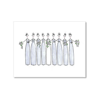 "BLUE BRIDESMAIDS" WEDDING CARD