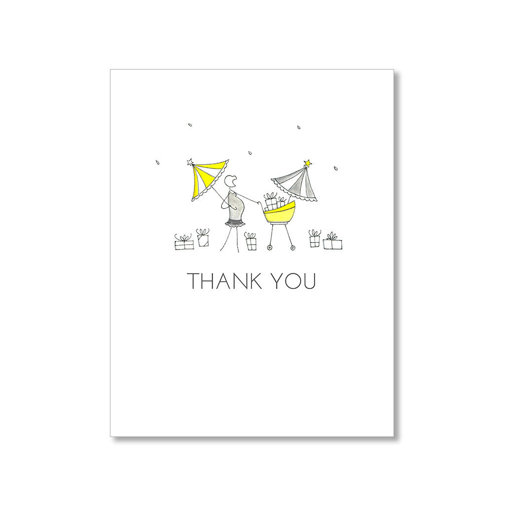 "YELLOW UMBRELLA" THANK YOU CARD