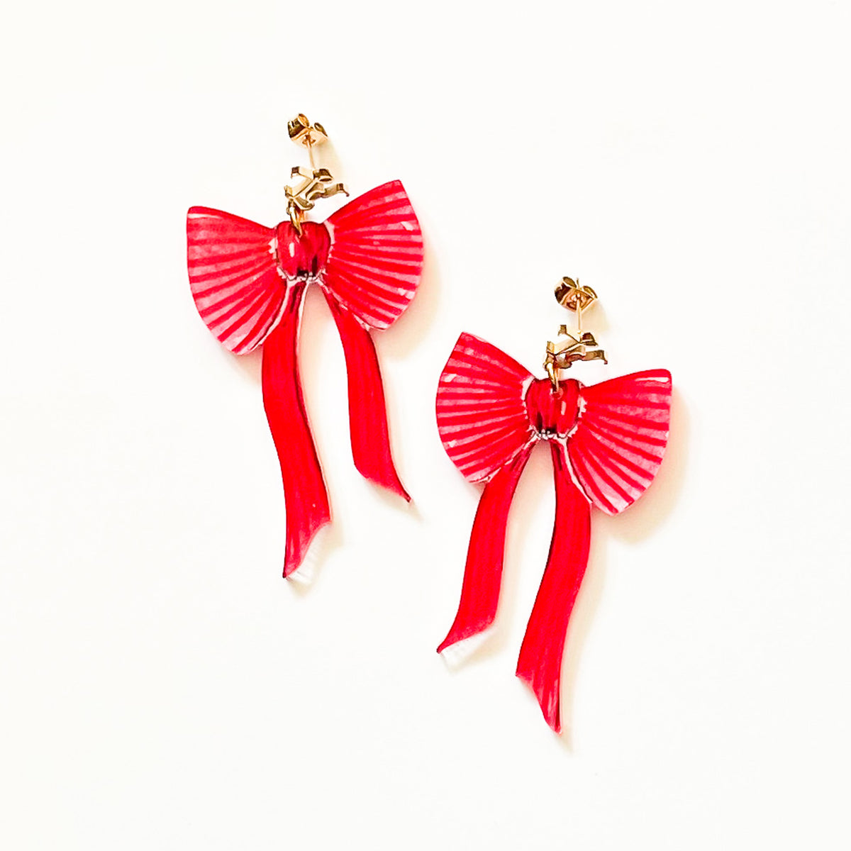 STRIPED BOWS EARRINGS