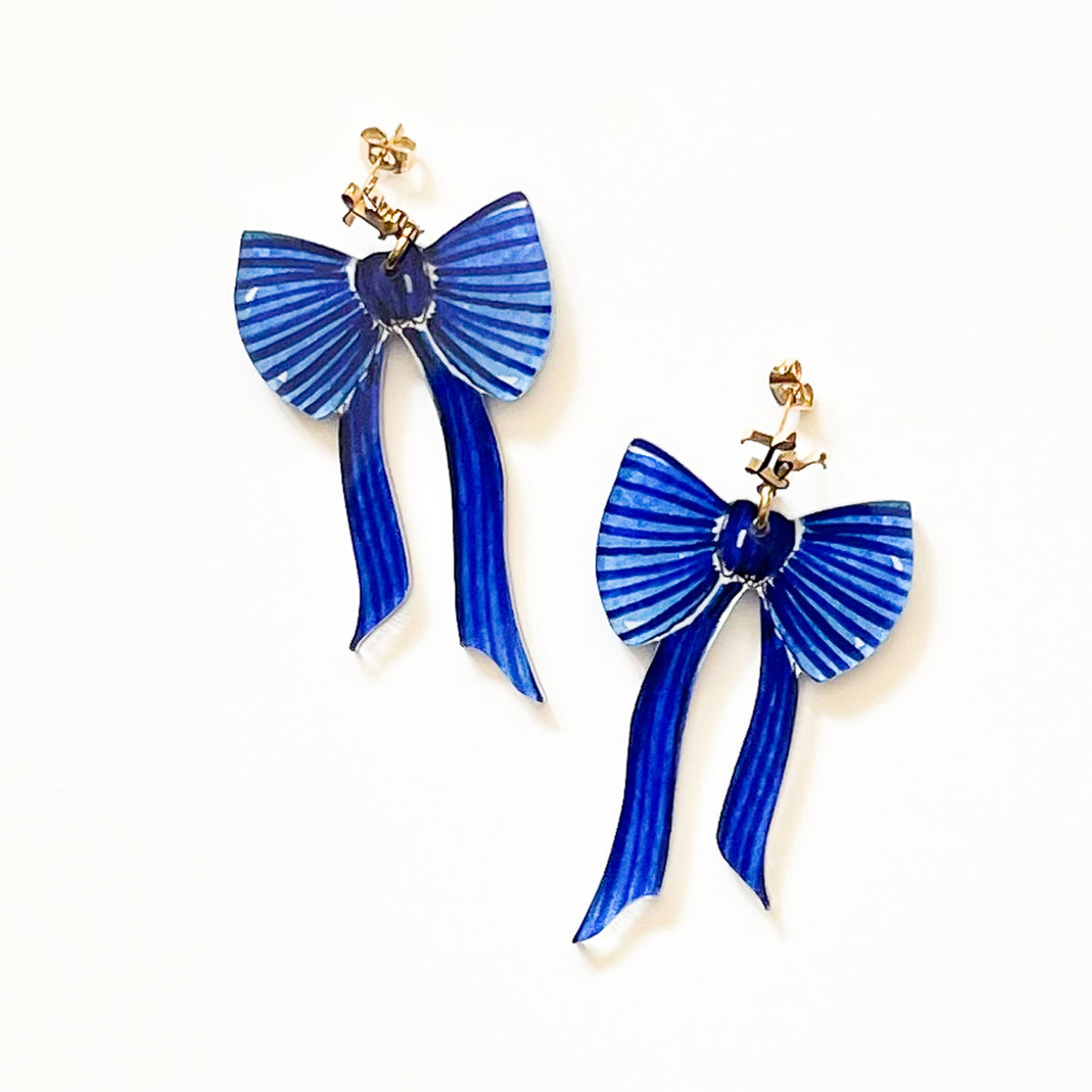 STRIPED BOWS EARRINGS