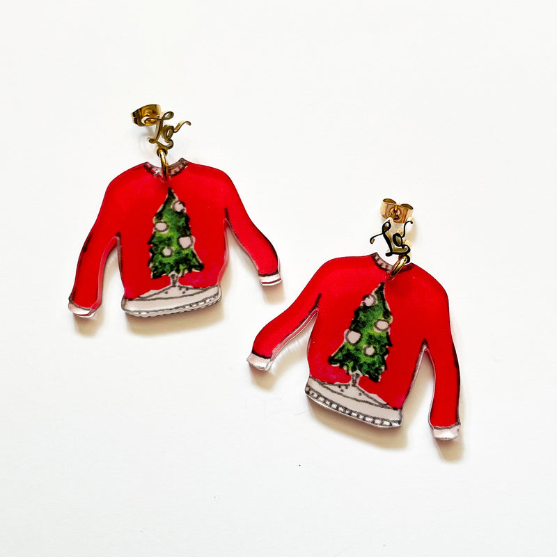 CHRISTMAS SWEATER EARRINGS