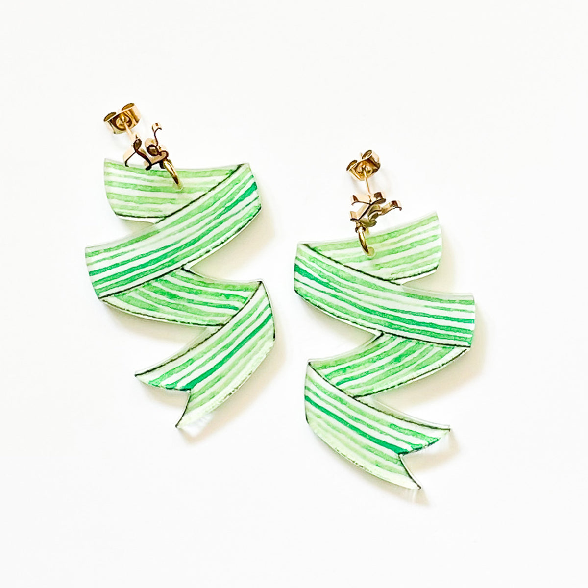 ZIG-ZAG RIBBON EARRINGS