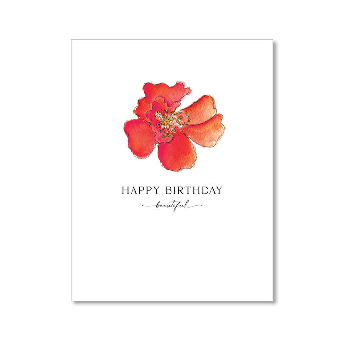 "PINK POPPY" BIRTHDAY CARD