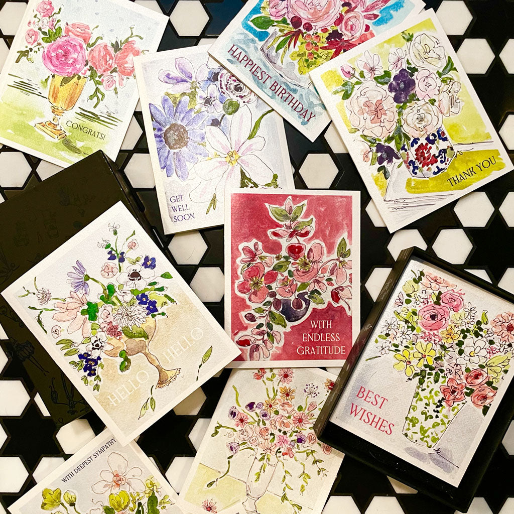 "FLORALS" STATIONERY SET