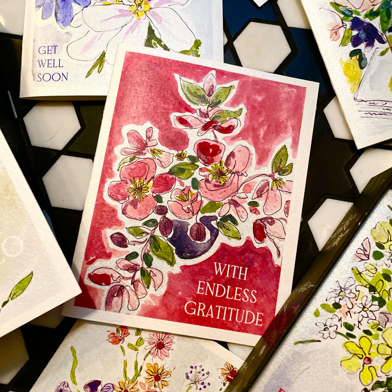 "FLORALS" STATIONERY SET