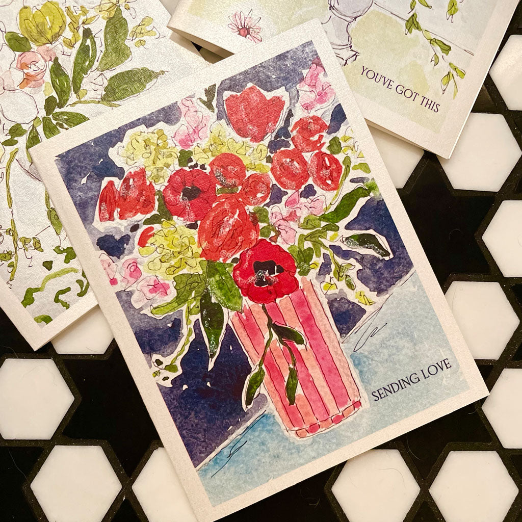 "FLORALS" STATIONERY SET