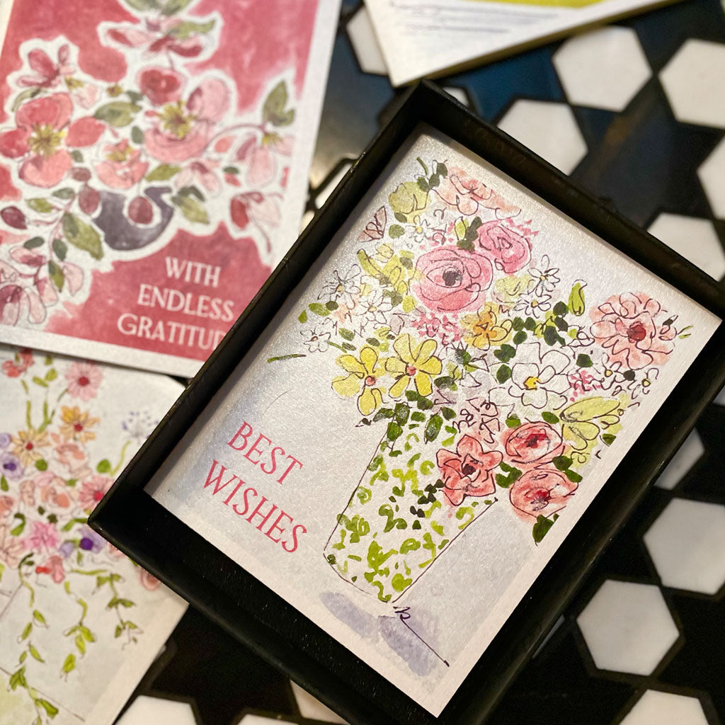 "FLORALS" STATIONERY SET
