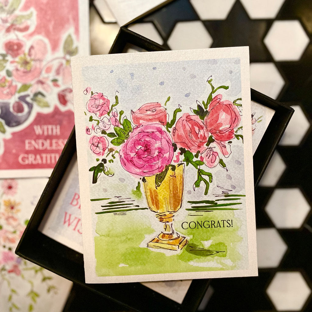 "FLORALS" STATIONERY SET