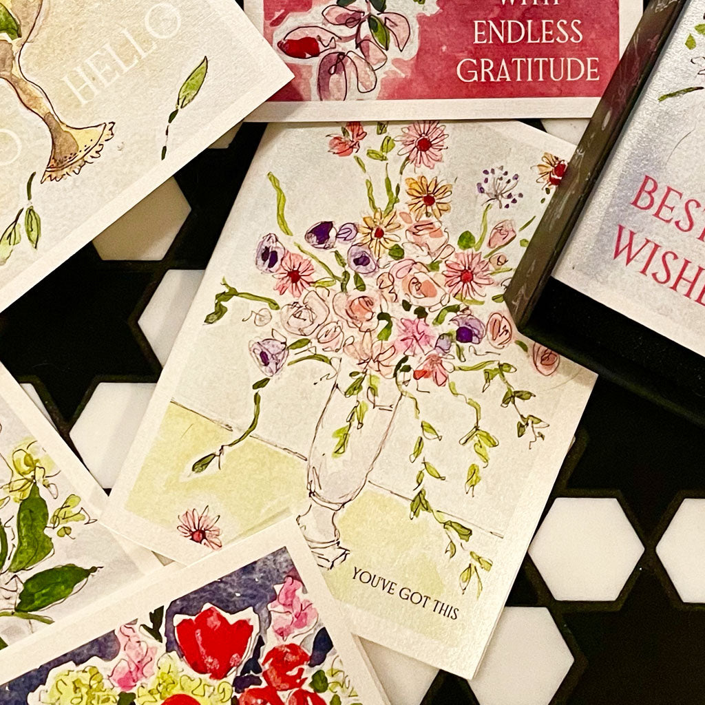 "FLORALS" STATIONERY SET