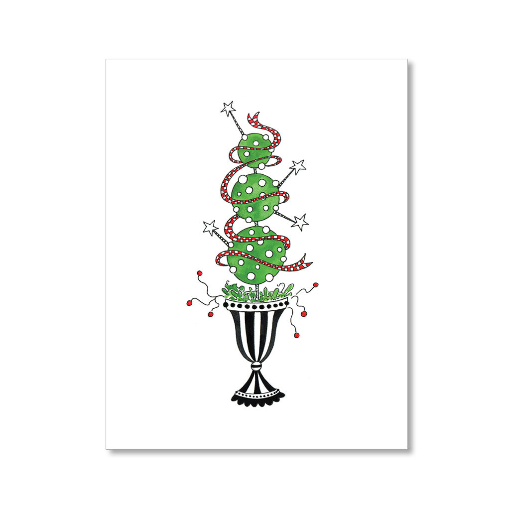 "HOLIDAY TOPIARY" HOLIDAY CARD