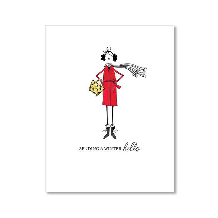 "WINTER HELLO" WINTER CARD