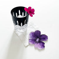"DEBORAH" FLORAL COASTER SET IN PURPLE