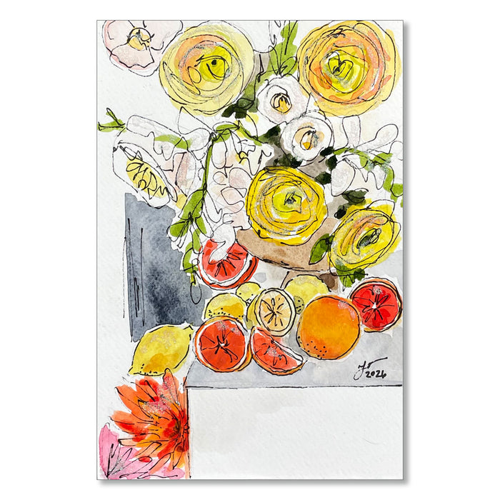 "MINI FLORAL 1" ORIGINAL WATERCOLOR