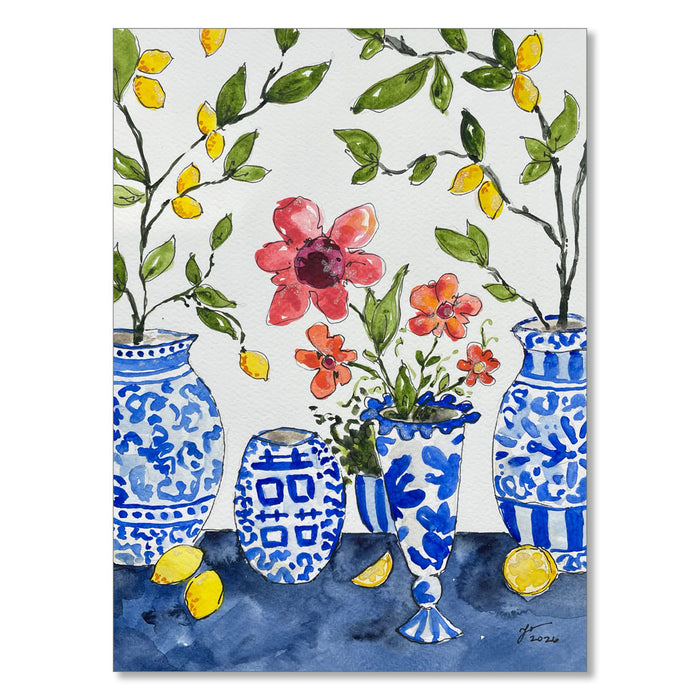 "MINI FLORAL 11" ORIGINAL WATERCOLOR