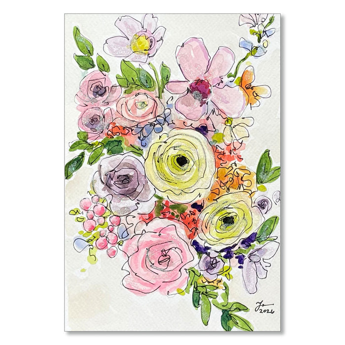 "MINI FLORAL 4" ORIGINAL WATERCOLOR