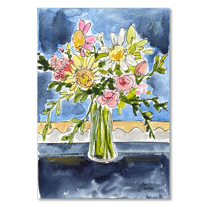 "MINI FLORAL 5" ORIGINAL WATERCOLOR
