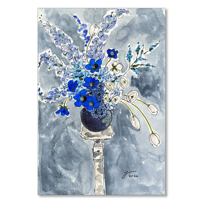 "MINI FLORAL 7" ORIGINAL WATERCOLOR