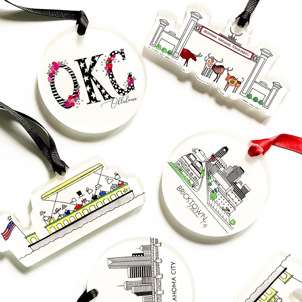 "OKLAHOMA CITY SKYLINE" Acrylic Ornament