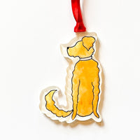 "YELLOW DOODLE" Acrylic Ornament
