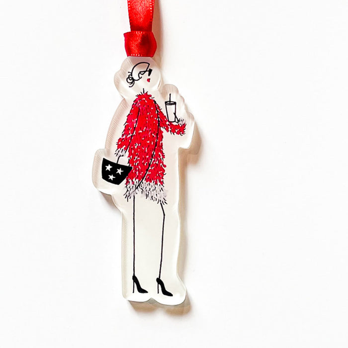 "HIGH STYLE: FRINGE DRESS" Acrylic Ornament