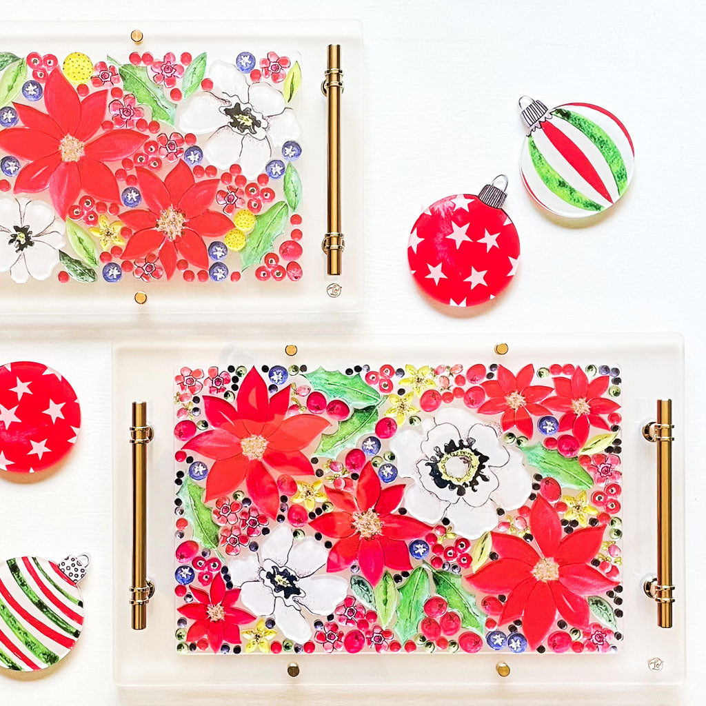 THE OBSESSION Acrylic Tray: CHRISTMAS BLOOMS