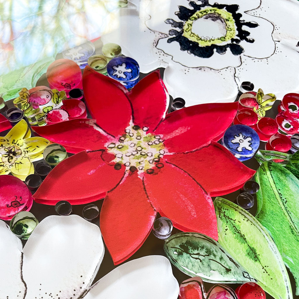 THE OBSESSION Acrylic Tray: CHRISTMAS BLOOMS