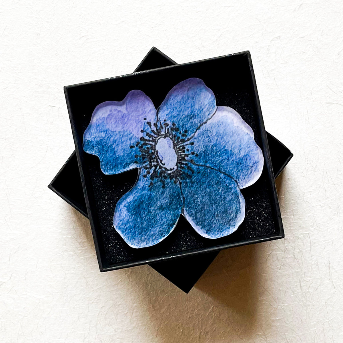 "DEBORAH" FLORAL COASTER SET IN BLUE