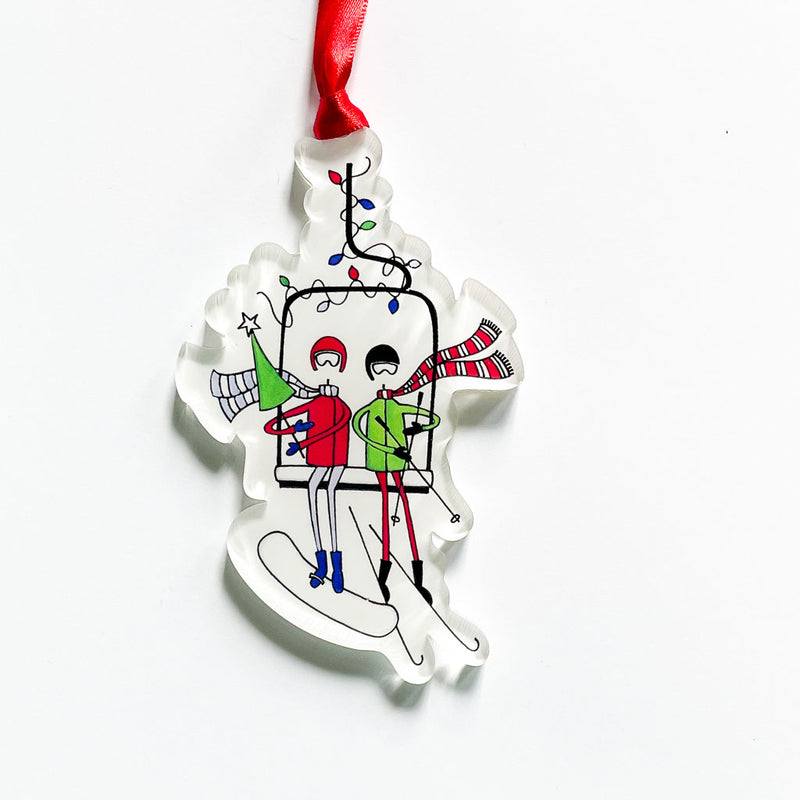 "CHAIRLIFT" Acrylic Ornament