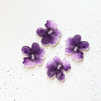 "DEBORAH" FLORAL COASTER SET IN PURPLE