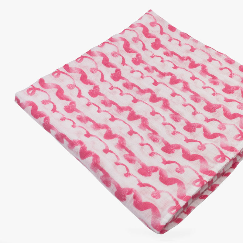 PINK RIBBONS SWADDLE BLANKET