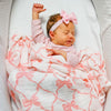 BITTY BOWS SWADDLE BLANKET