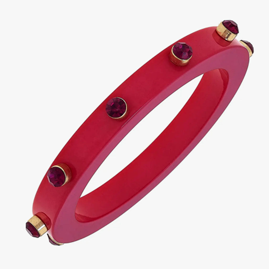 RESIN & RHINESTONE BANGLE