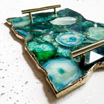 AGATE SERVING TRAY WITH HANDLES