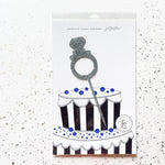 LO in LONDON "PUT A RING ON IT" CAKE TOPPER