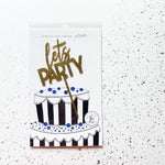 LO in LONDON "LET'S PARTY" CAKE TOPPER