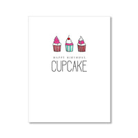 "CUPCAKE" BIRTHDAY CARD